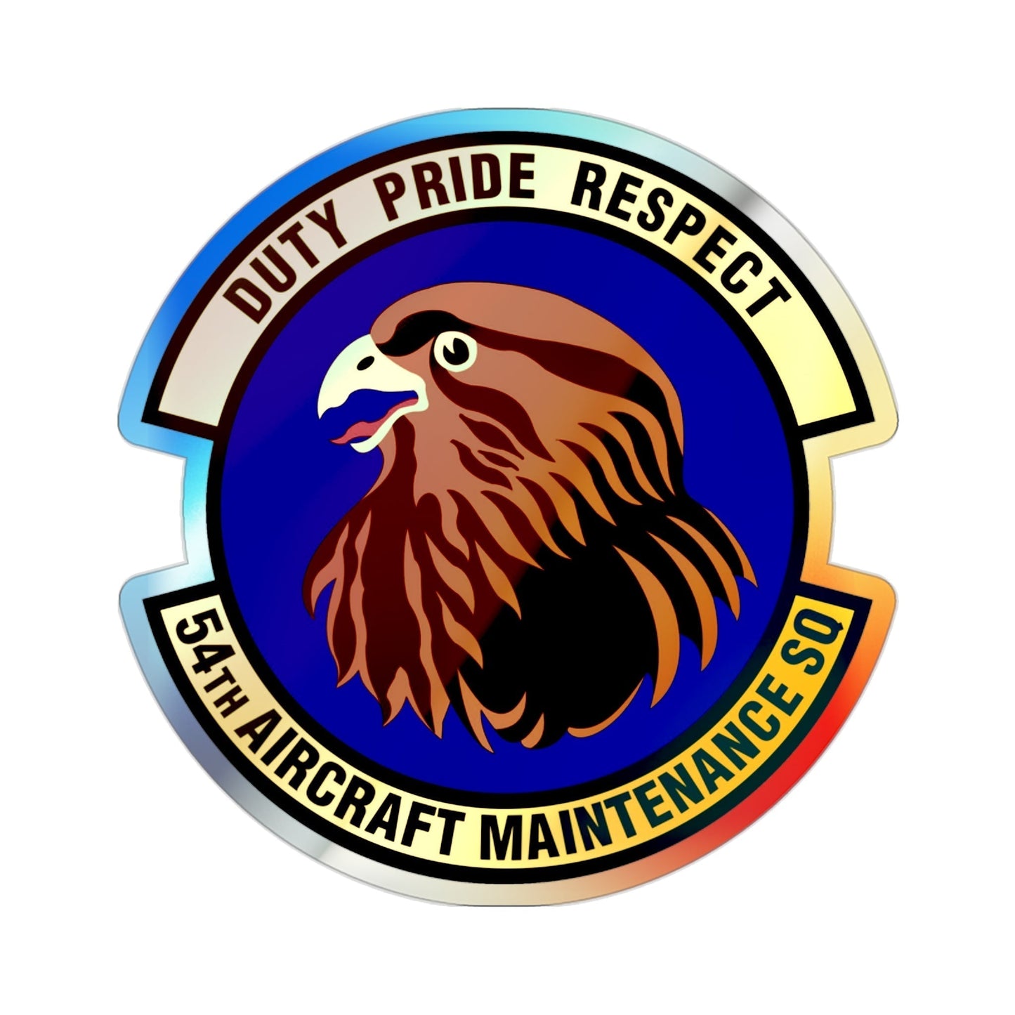 54 Aircraft Maintenance Squadron AETC (U.S. Air Force) Holographic STICKER Die-Cut Vinyl Decal-2 Inch-The Sticker Space