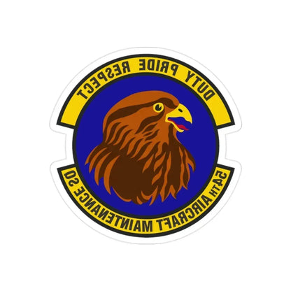 54 Aircraft Maintenance Squadron AETC (U.S. Air Force) REVERSE PRINT Transparent Die-Cut STICKER - The Sticker Space