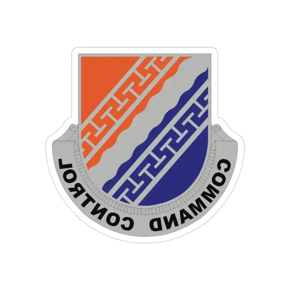 54 Signal Battalion (U.S. Army) REVERSE PRINT Transparent Die-Cut STICKER 3 Inch Die-Cut Transparent - The Sticker Space