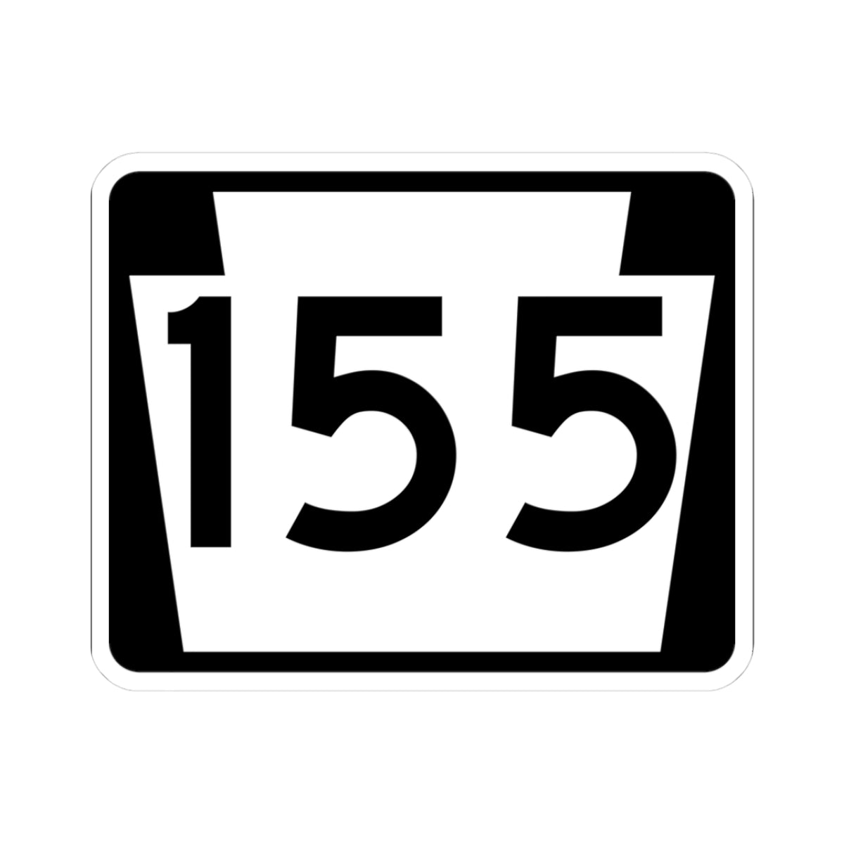 PA-155 (Pennsylvania) (Road Sign) STICKER Vinyl Kiss-Cut Decal