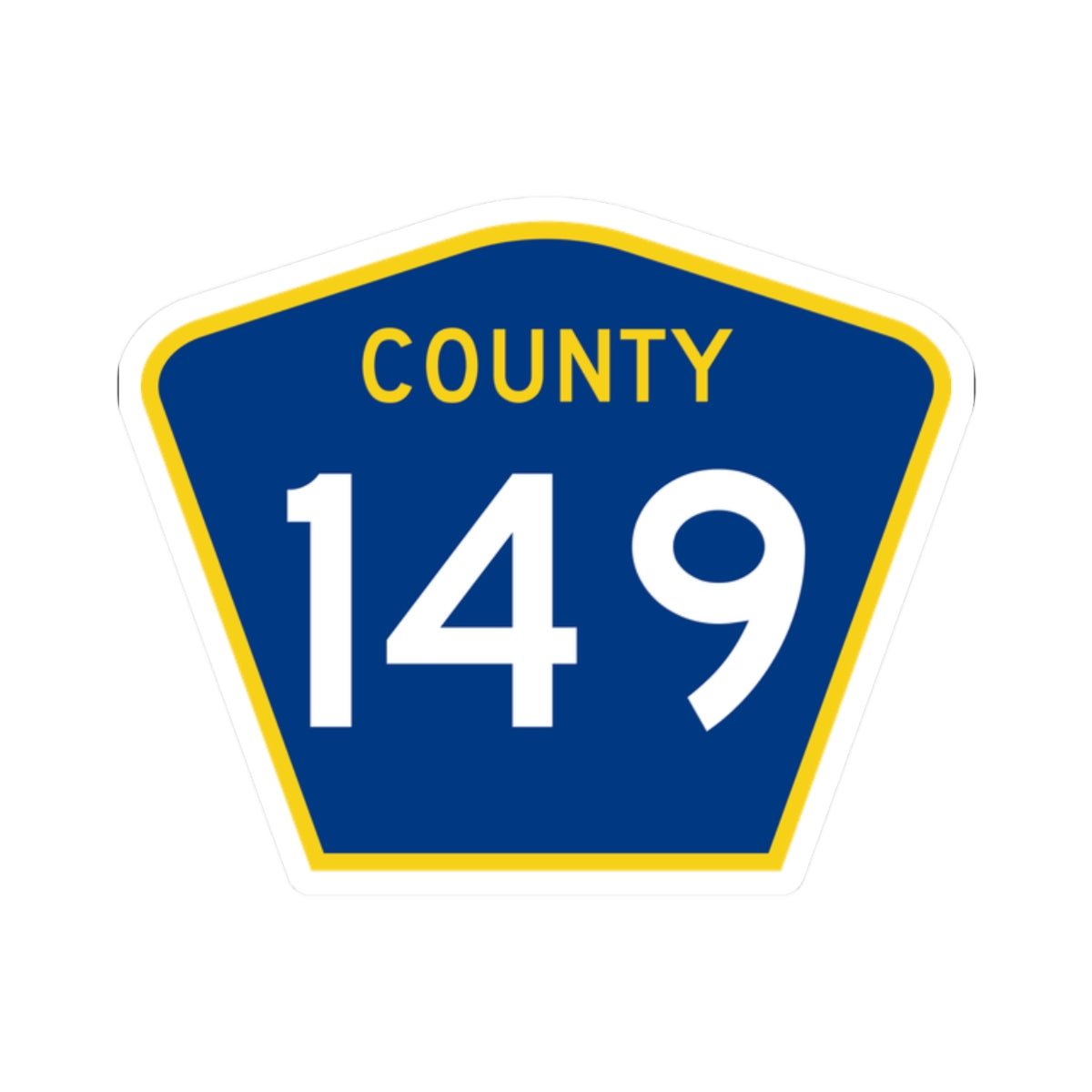 County 149 MN (Minnesota) (Road Sign) STICKER Vinyl Kiss-Cut Decal