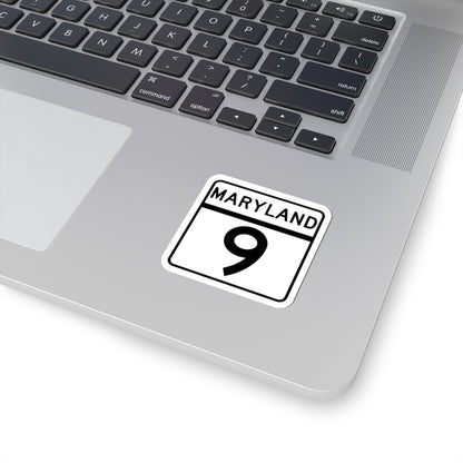 MD Route 9 (Maryland) (Road Sign) STICKER Vinyl Kiss-Cut Decal