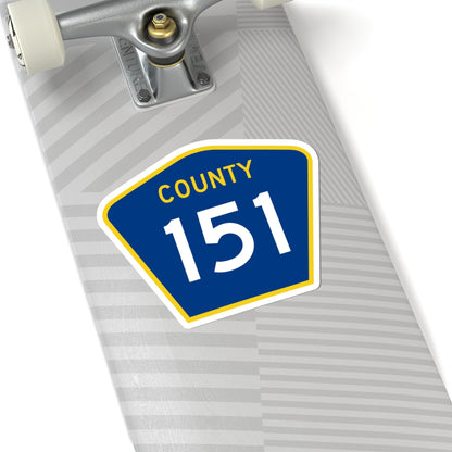 County 151 MN (Minnesota) (Road Sign) STICKER Vinyl Kiss-Cut Decal