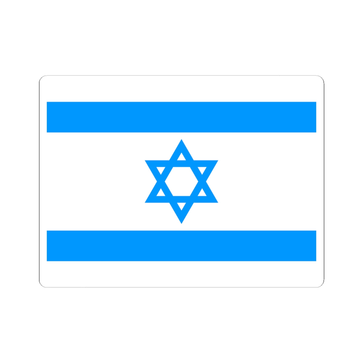 Flag of Israel Sky Blue (Israel) STICKER Vinyl Kiss-Cut Decal