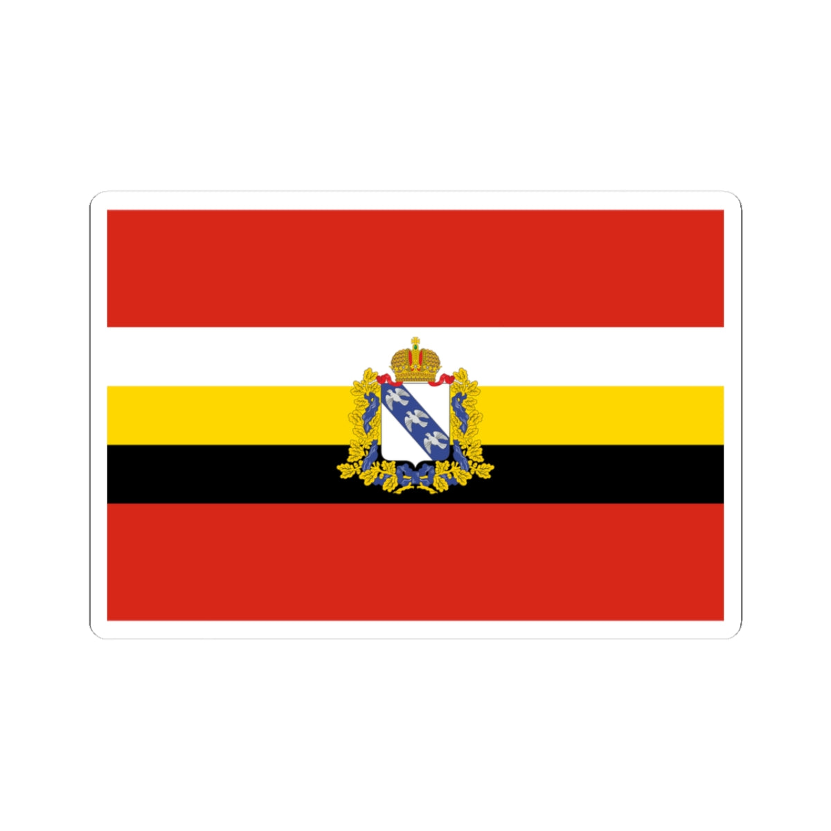Flag of Kursk Oblast large fix (Russia) STICKER Vinyl Kiss-Cut Decal