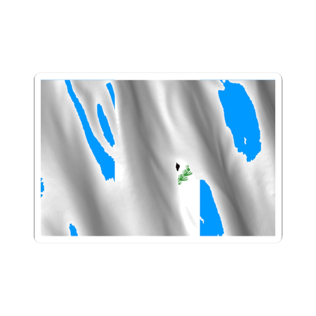 Flag of Irkutsk Oblast Picture Description (Russia) STICKER Vinyl Kiss-Cut Decal