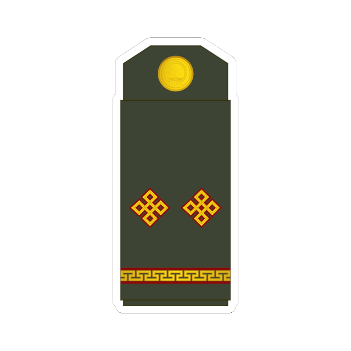 10 Mongolian Army 2LT (Mongolia) (Military Rank) STICKER Vinyl Kiss-Cut Decal