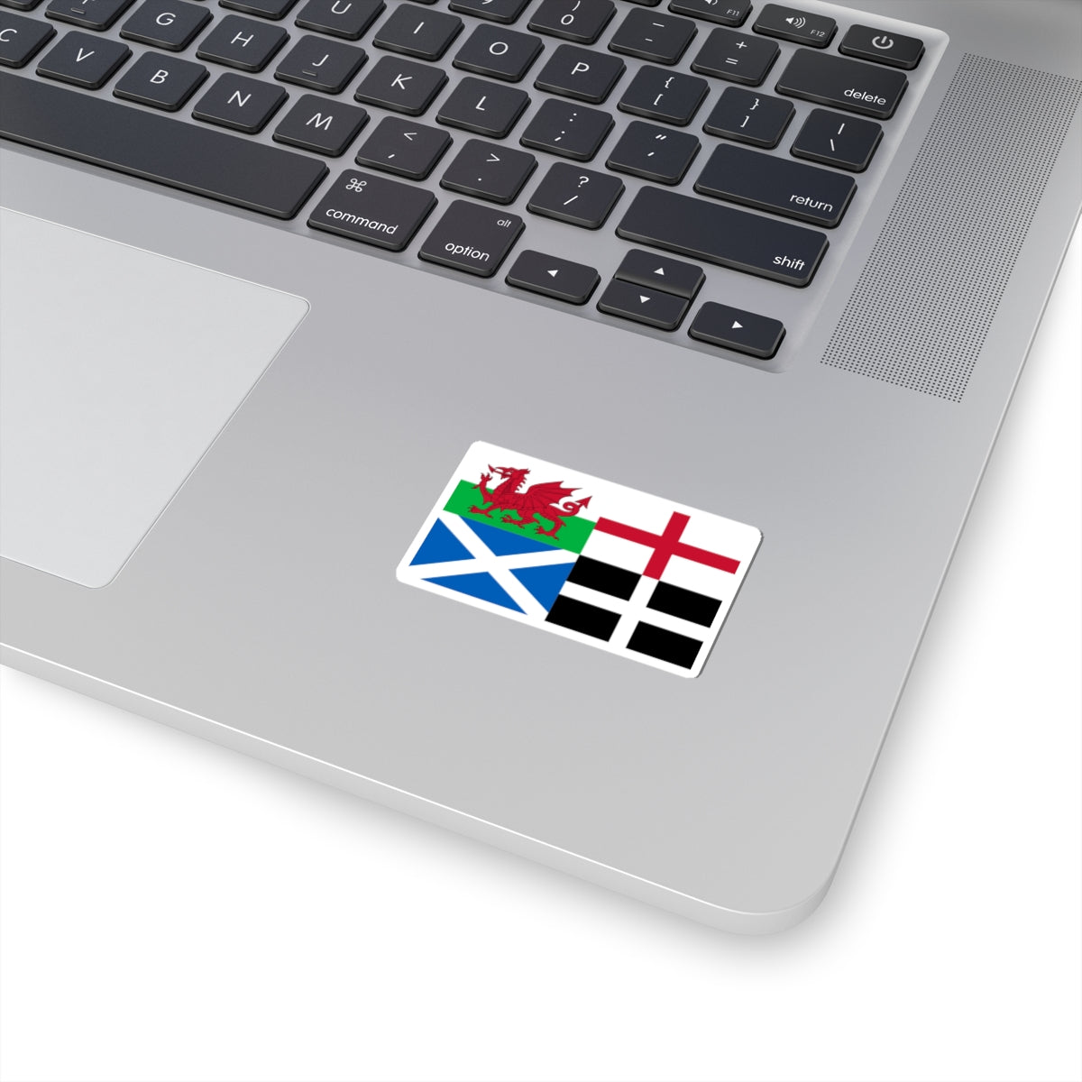 Flags of Wales England Scotland and Cornwall (England) STICKER Vinyl Kiss-Cut Decal