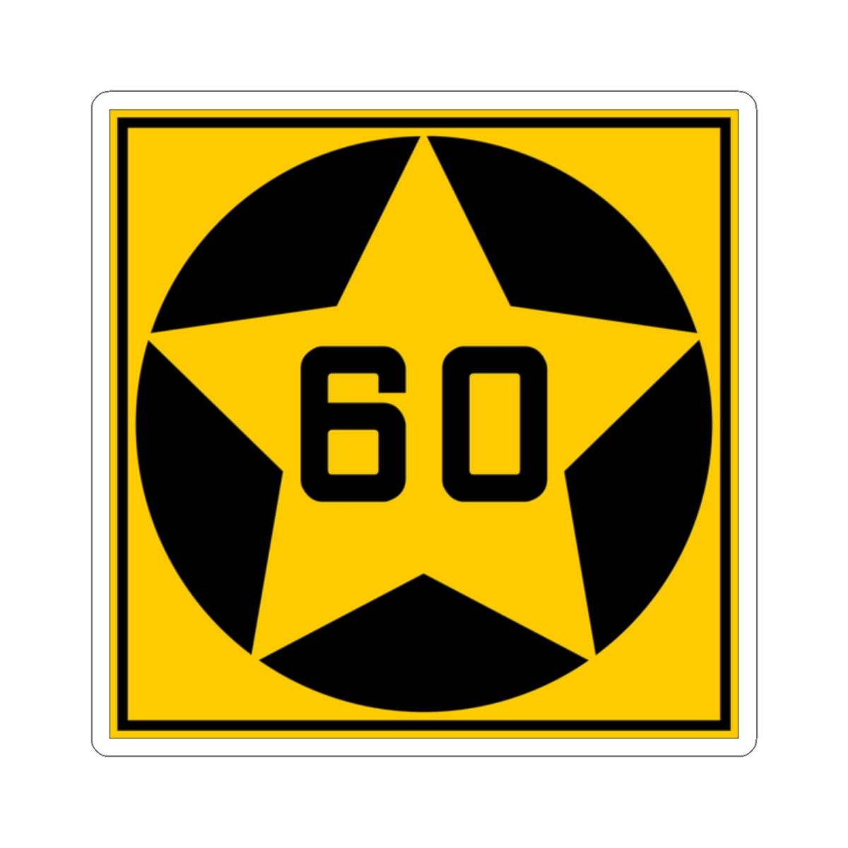 MN-60 1920 (Minnesota) (Road Sign) STICKER Vinyl Kiss-Cut Decal