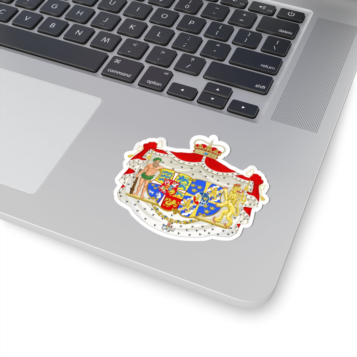 Armoiries de la Princesse Marguerite du Danemark (Denmark) (Coat of Arms) STICKER Vinyl Kiss-Cut Decal