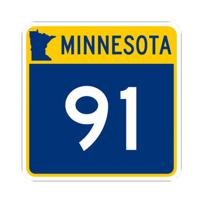 MN-91 (Minnesota) (Road Sign) STICKER Vinyl Kiss-Cut Decal