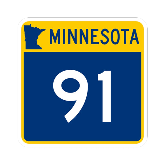 MN-91 (Minnesota) (Road Sign) STICKER Vinyl Kiss-Cut Decal