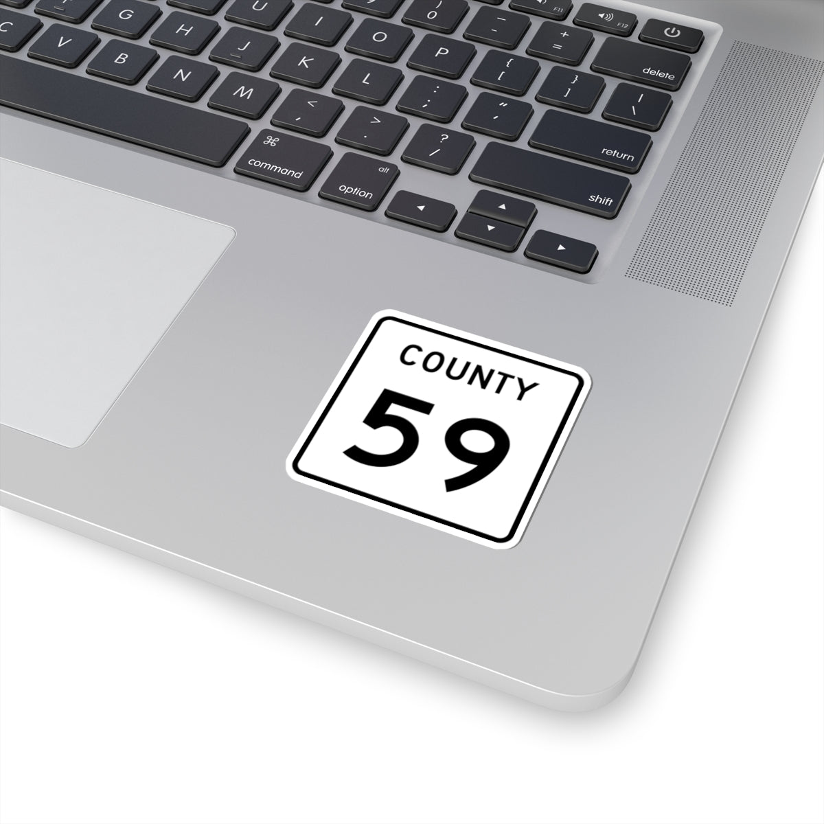 County 59 square (Minnesota) (Road Sign) STICKER Vinyl Kiss-Cut Decal