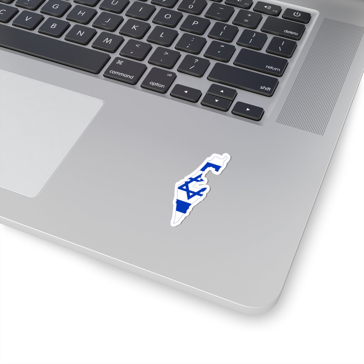 Flag-map of Israel precise boundaries (Israel) STICKER Vinyl Kiss-Cut Decal