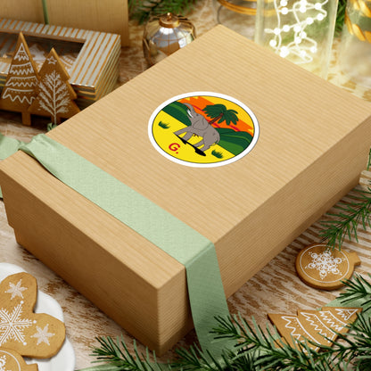 Badge of The Gambia 1889-1965 (Gambia) (Coat of Arms) STICKER Vinyl Kiss-Cut Decal