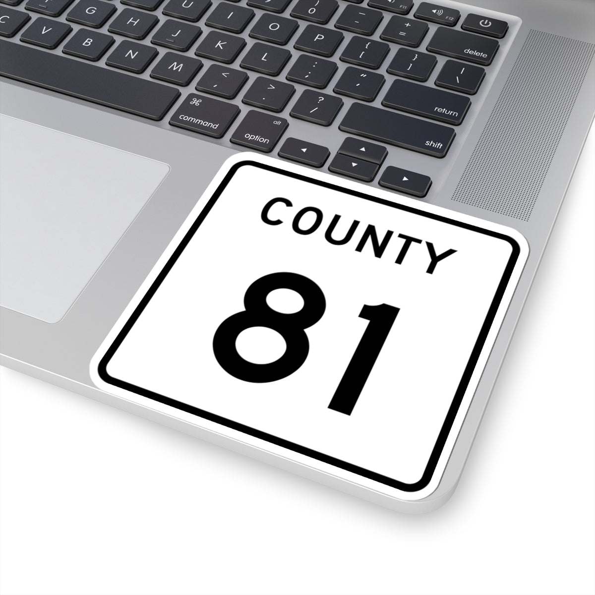 County 81 square (Minnesota) (Road Sign) STICKER Vinyl Kiss-Cut Decal