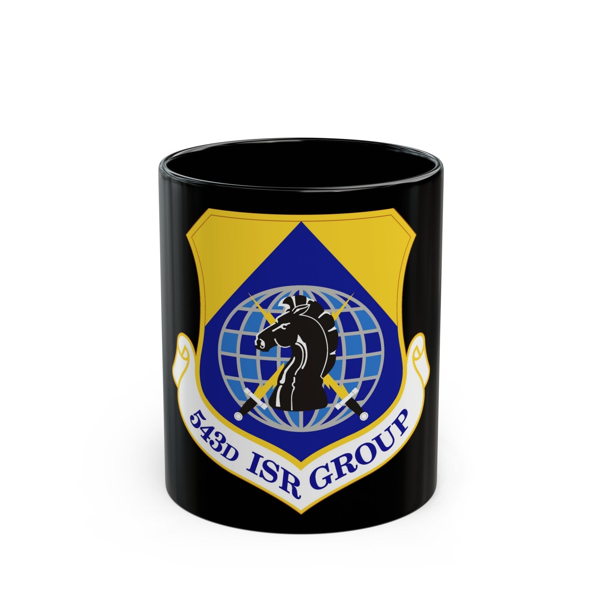 543 Intelligence Surveillance and Reconnaissance Group AFISRA (U.S. Air Force) Black Coffee Mug-11oz-The Sticker Space