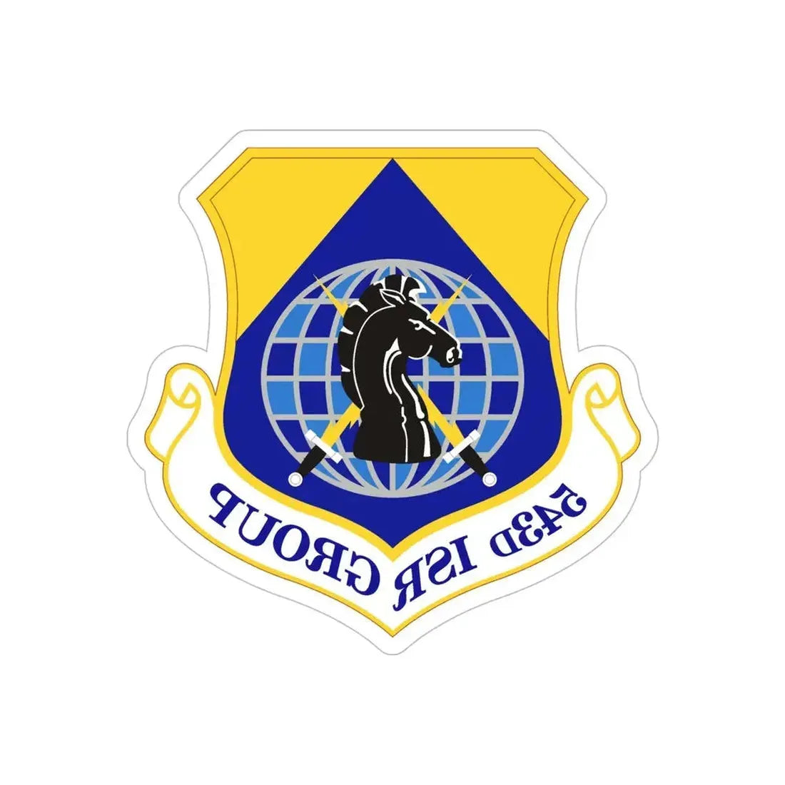 543 Intelligence Surveillance and Reconnaissance Group AFISRA (U.S. Air Force) REVERSE PRINT Transparent Die-Cut STICKER - The Sticker Space