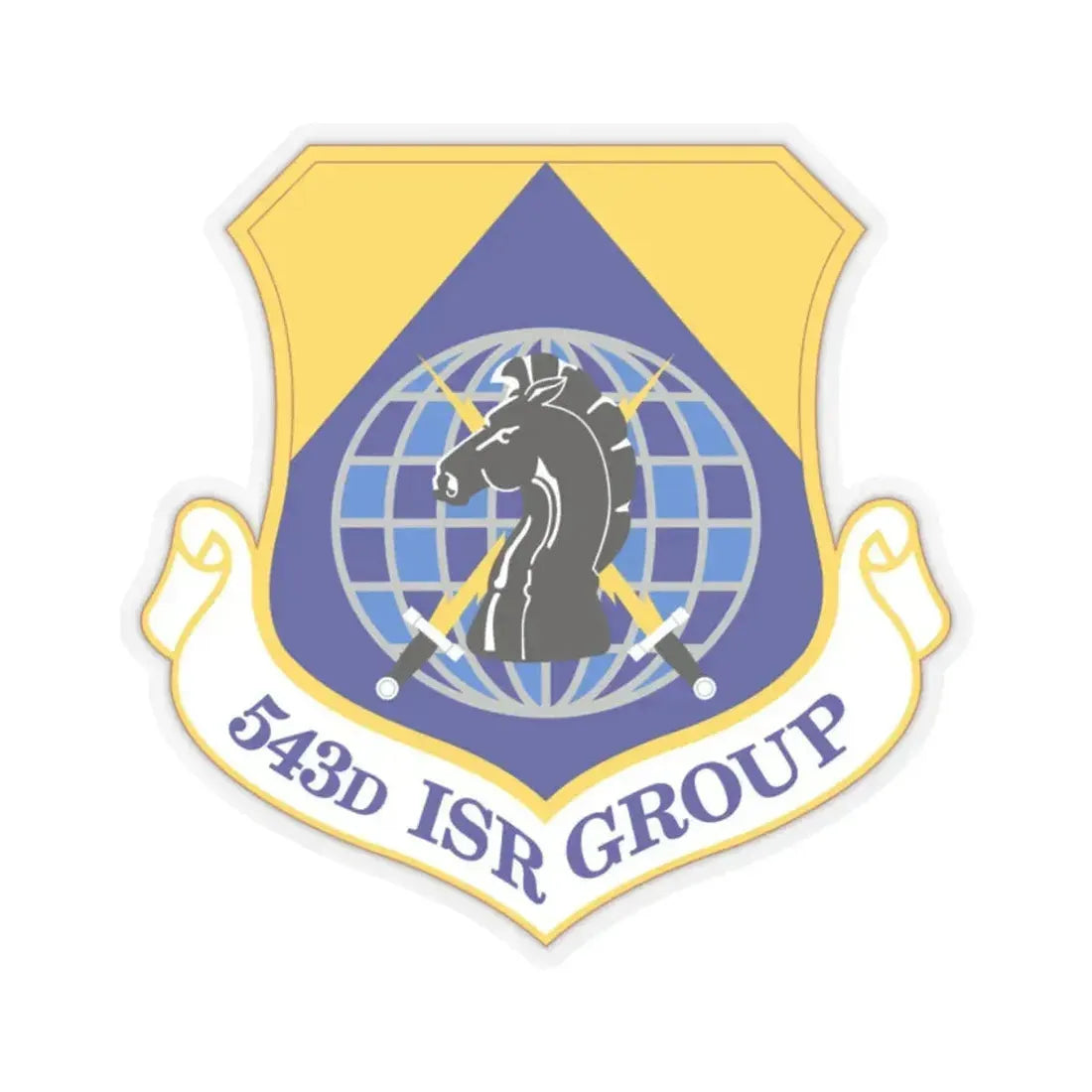 543 Intelligence Surveillance and Reconnaissance Group AFISRA (U.S. Air Force) STICKER Vinyl Kiss-Cut Decal 2 Inch Transparent - The Sticker Space