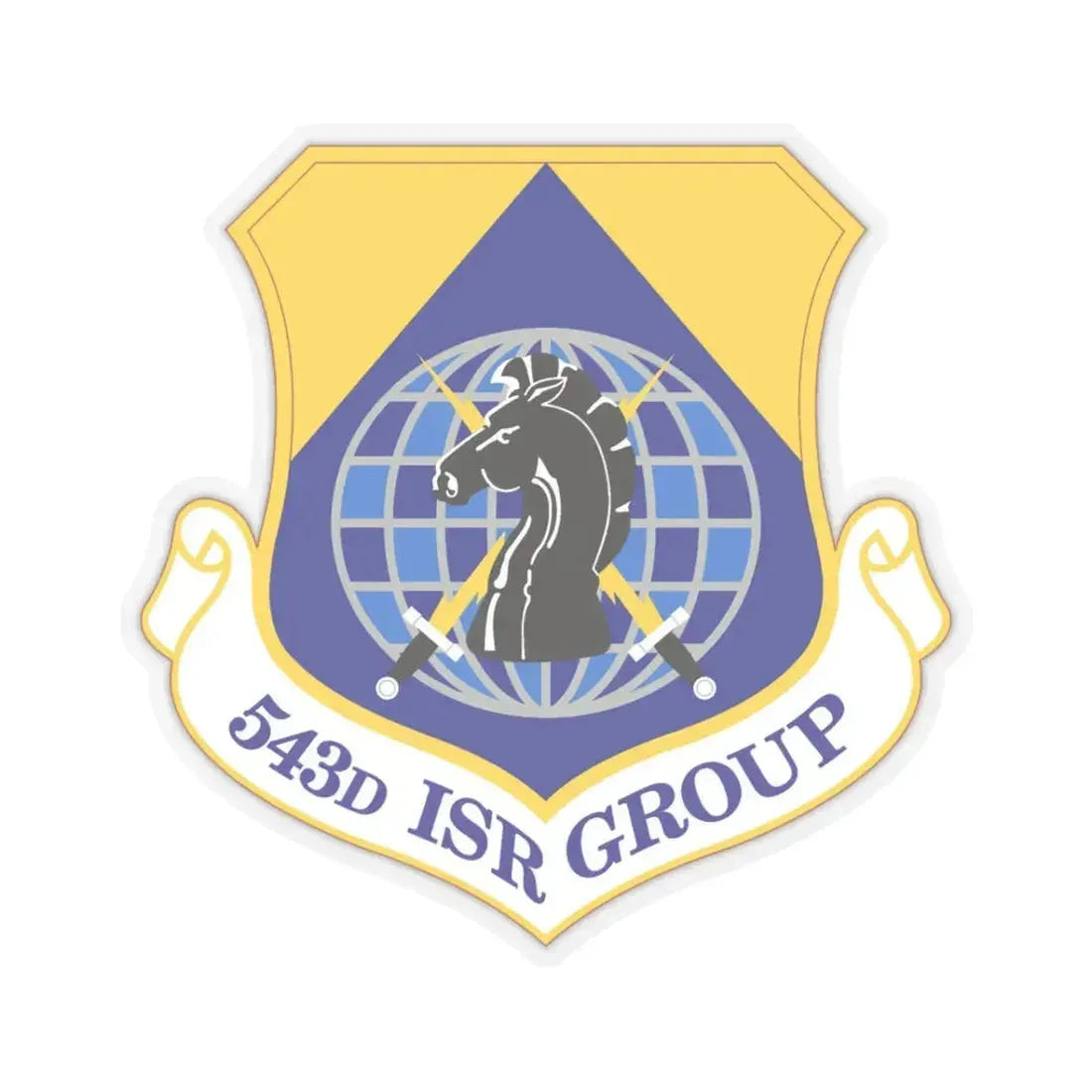 543 Intelligence Surveillance and Reconnaissance Group AFISRA (U.S. Air Force) STICKER Vinyl Kiss-Cut Decal 3 Inch Transparent - The Sticker Space