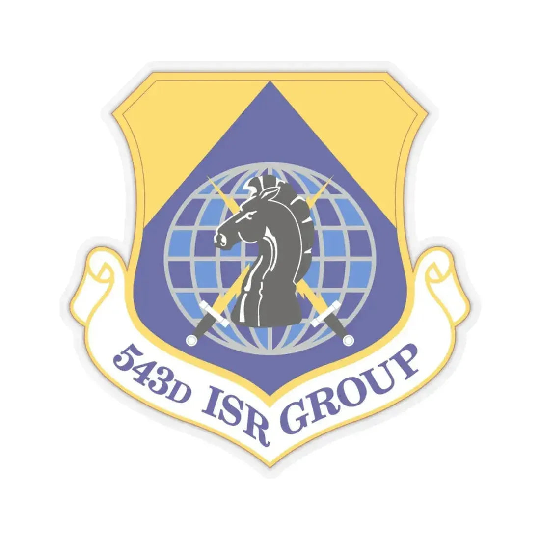 543 Intelligence Surveillance and Reconnaissance Group AFISRA (U.S. Air Force) STICKER Vinyl Kiss-Cut Decal 4 Inch Transparent - The Sticker Space