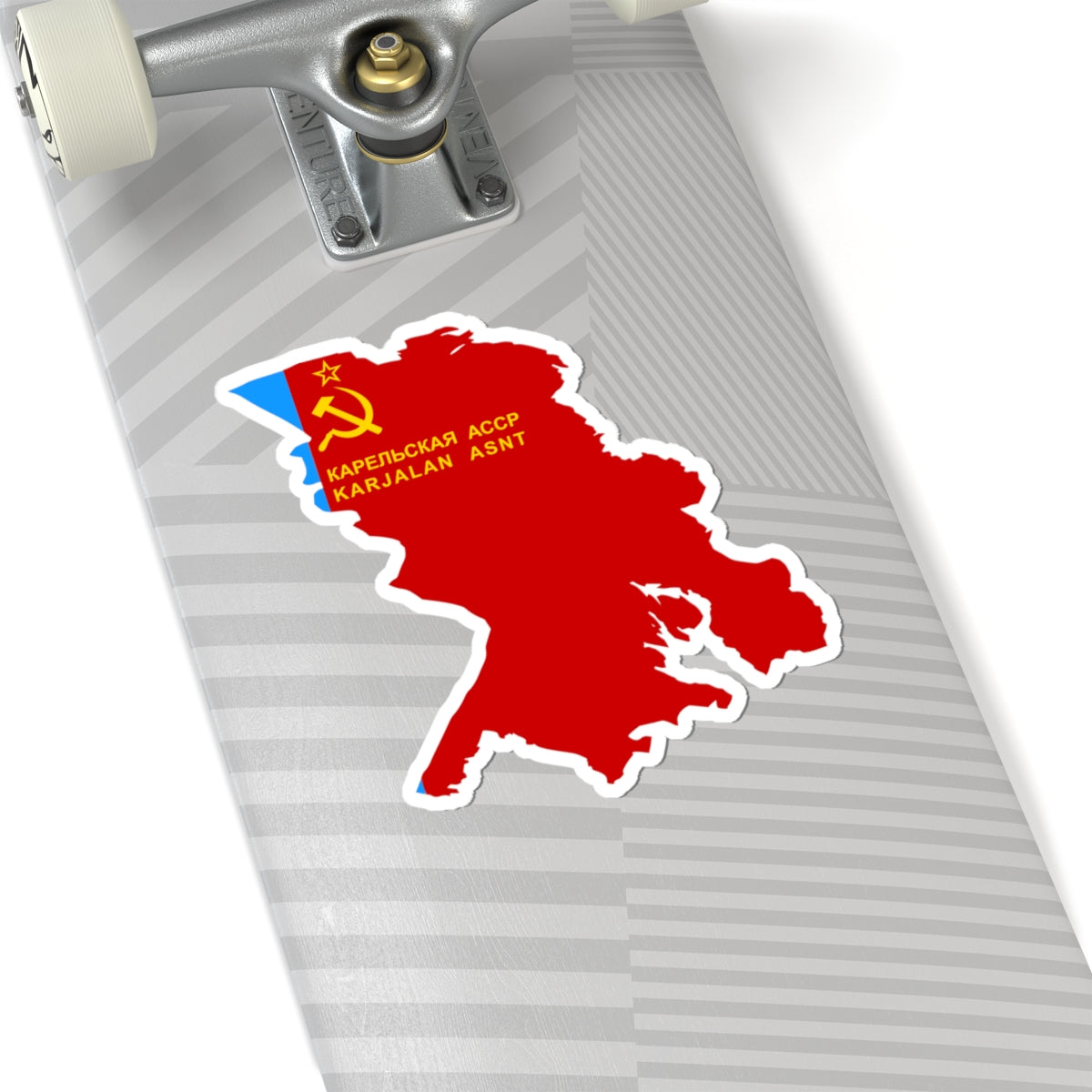 Flag-map of Karelian ASSR (Russia) STICKER Vinyl Kiss-Cut Decal