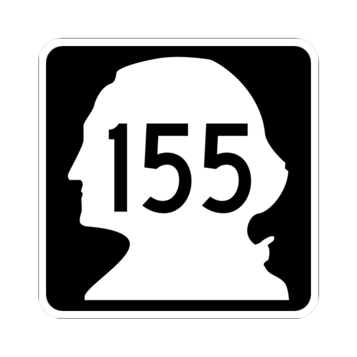 WA-155 (Washington) (Road Sign) STICKER Vinyl Kiss-Cut Decal