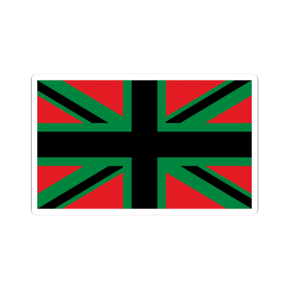 Union Black 3x5 (United Kingdom) STICKER Vinyl Kiss-Cut Decal