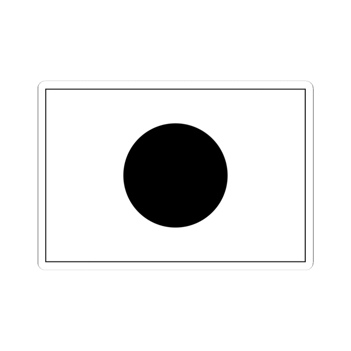 Flag of Japan monocrome (Japan) STICKER Vinyl Kiss-Cut Decal