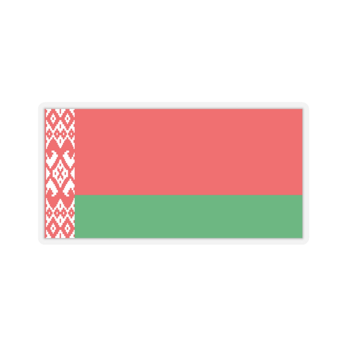 Flag of Belarus WFB (Belarus) STICKER Vinyl Kiss-Cut Decal