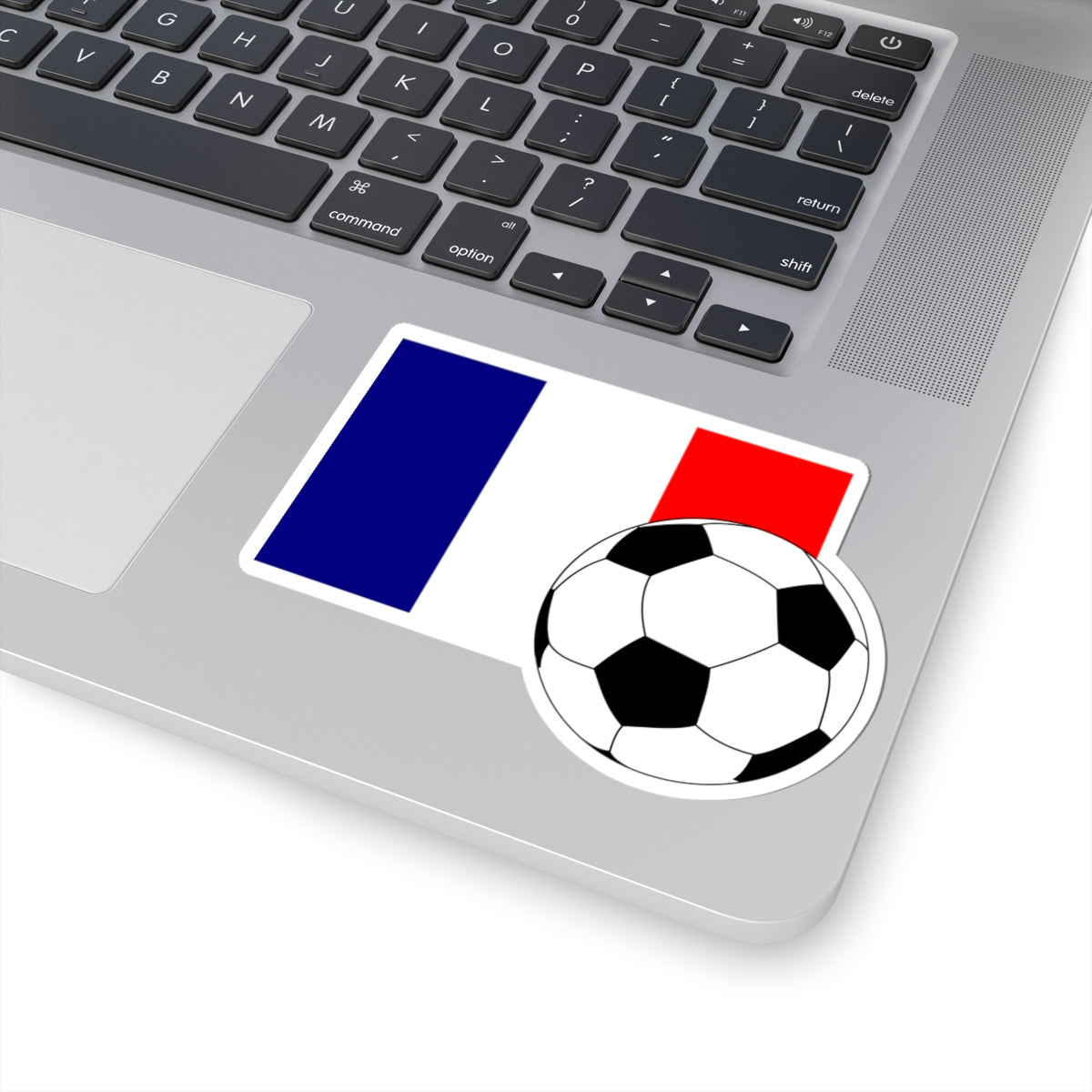Flag of France with football (France) STICKER Vinyl Kiss-Cut Decal