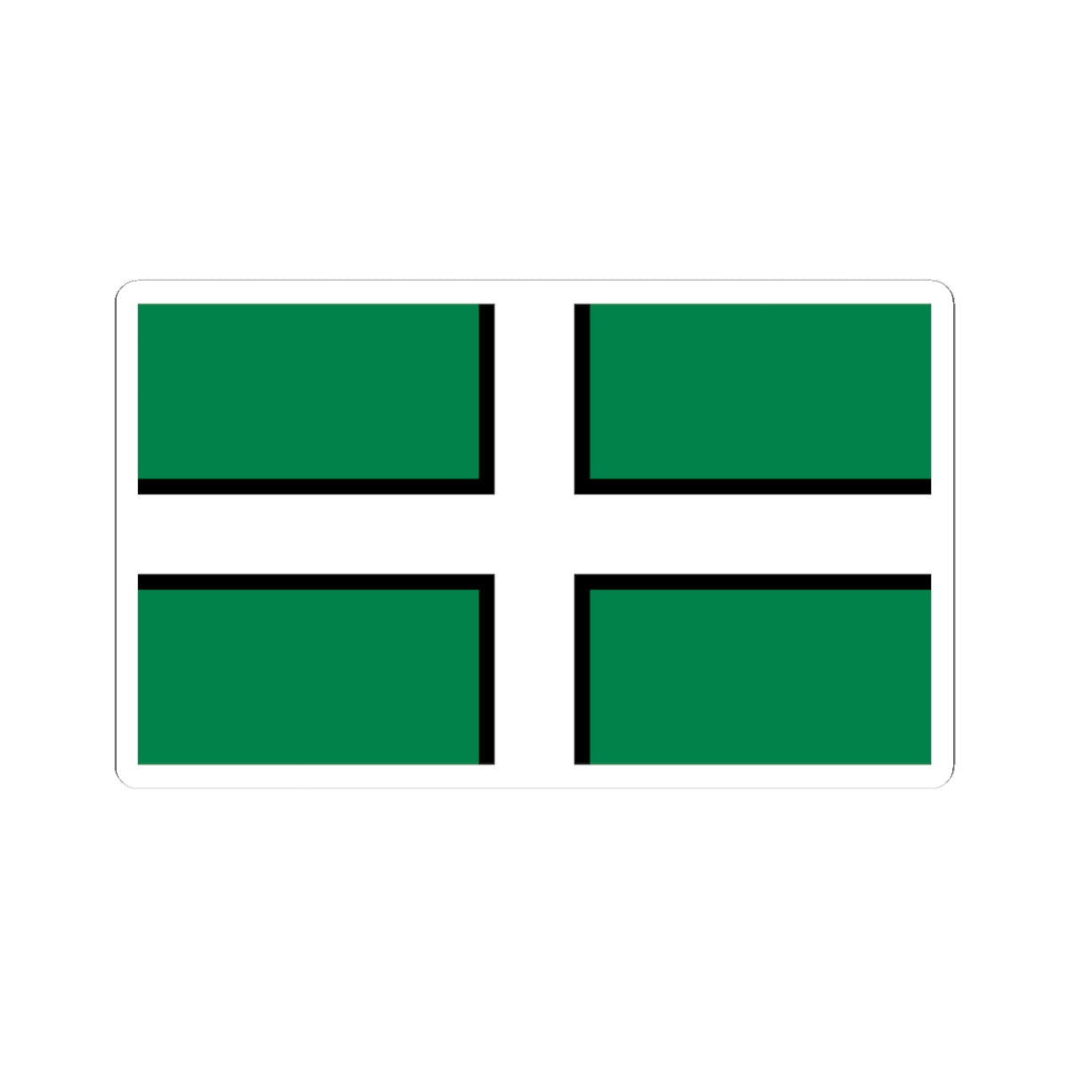 Flag of Devon (England) STICKER Vinyl Kiss-Cut Decal