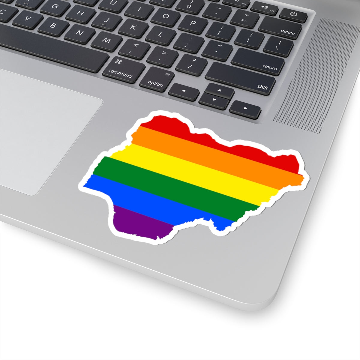 LGBT flag map of Nigeria (Niger) STICKER Vinyl Kiss-Cut Decal