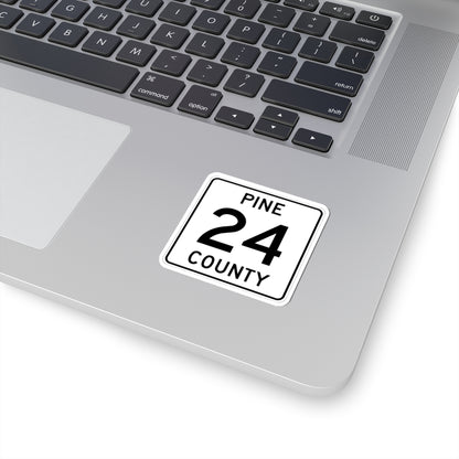 Pine County Route 24 MN (Minnesota) (Road Sign) STICKER Vinyl Kiss-Cut Decal
