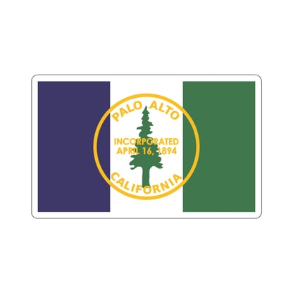 Flag of Palo Alto, California - STICKER Vinyl Kiss-Cut Decal