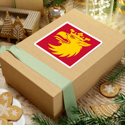 Vapenflagga for Skane lan (Sweden) STICKER Vinyl Kiss-Cut Decal