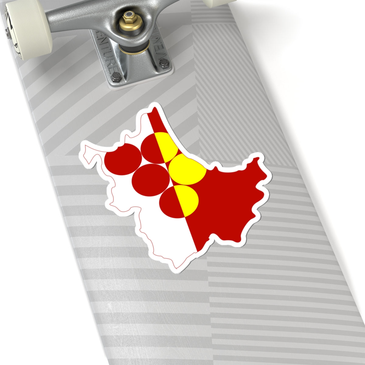 Flag map of Kavadarci Municipality (North Macedonia) STICKER Vinyl Kiss-Cut Decal
