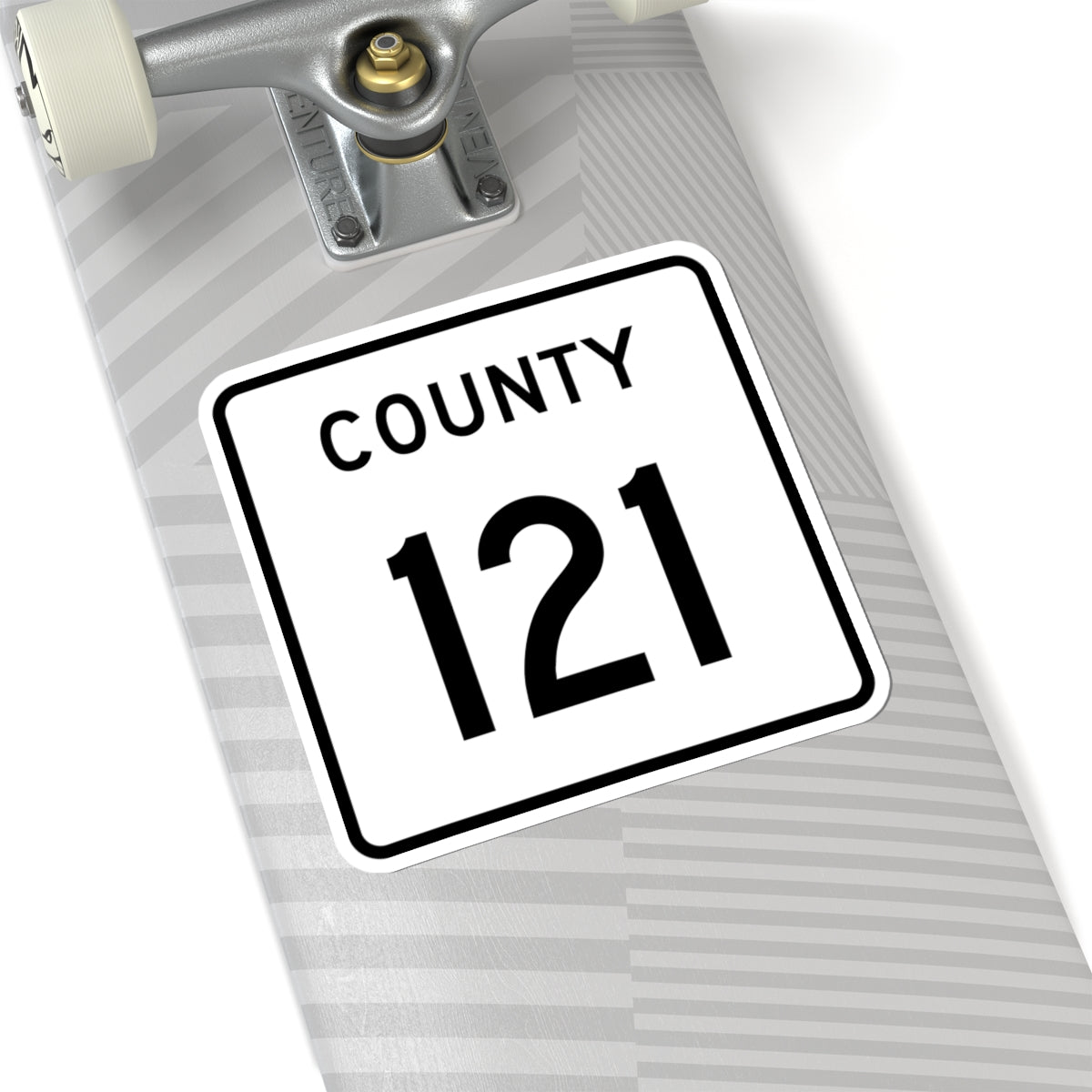 County 121 square (Minnesota) (Road Sign) STICKER Vinyl Kiss-Cut Decal