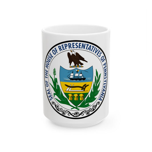 Seal of the Pennsylvania House of Representatives - White Coffee Mug-15oz-The Sticker Space