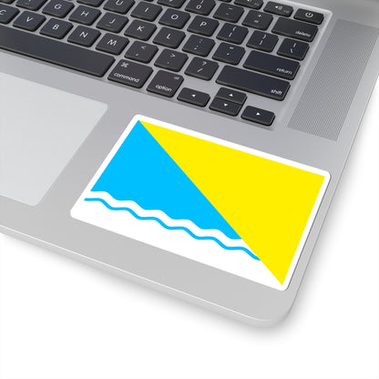 Flag of Novoazovsk raion (Ukraine) STICKER Vinyl Kiss-Cut Decal
