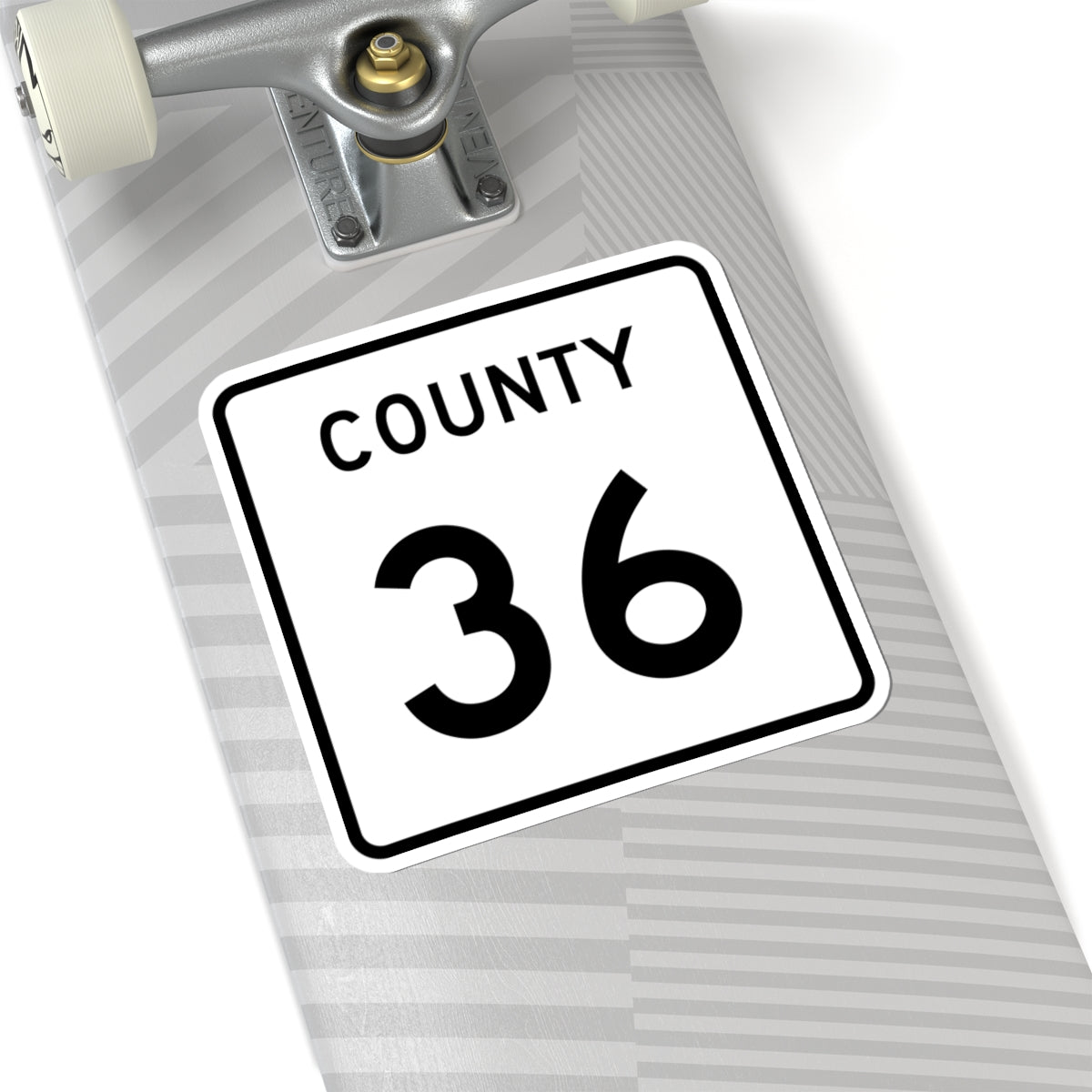County 36 square (Minnesota) (Road Sign) STICKER Vinyl Kiss-Cut Decal