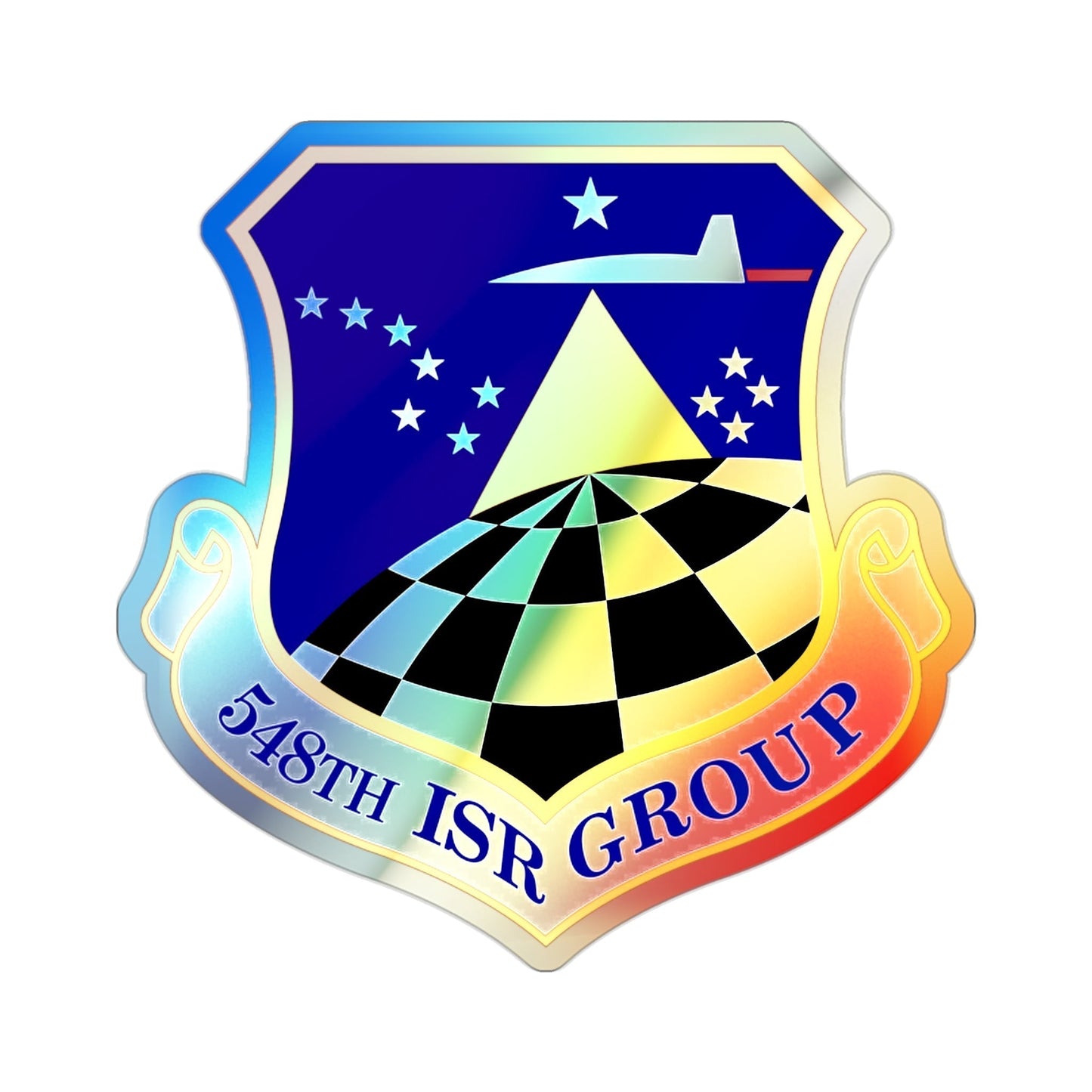 548 Intelligence Surveillance and Reconnaissance Group ACC (U.S. Air Force) Holographic STICKER Die-Cut Vinyl Decal-2 Inch-The Sticker Space