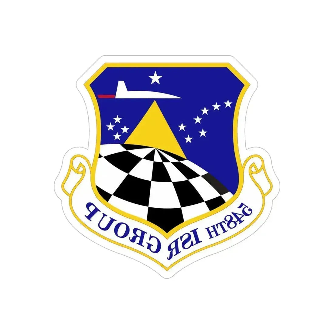 548 Intelligence Surveillance and Reconnaissance Group ACC (U.S. Air Force) REVERSE PRINT Transparent Die-Cut STICKER 5 Inch Die-Cut Transparent - The Sticker Space