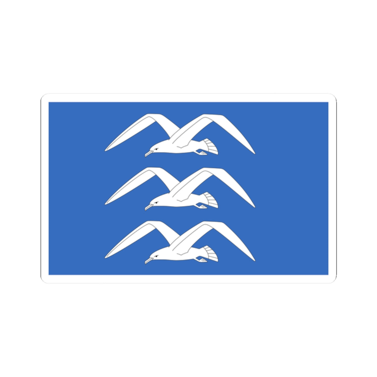 Flag of Haugesund (Norway) STICKER Vinyl Kiss-Cut Decal