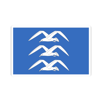 Flag of Haugesund (Norway) STICKER Vinyl Kiss-Cut Decal