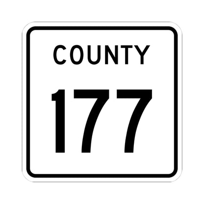 County 177 square (Minnesota) (Road Sign) STICKER Vinyl Kiss-Cut Decal
