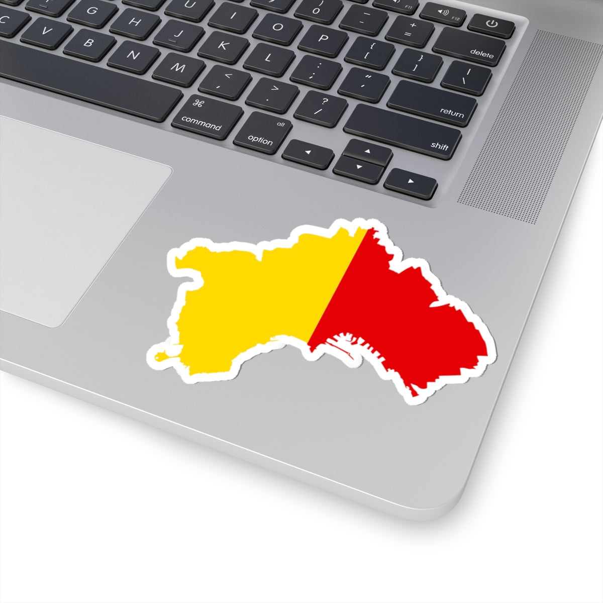 Flag map of Naples (Italy) STICKER Vinyl Kiss-Cut Decal