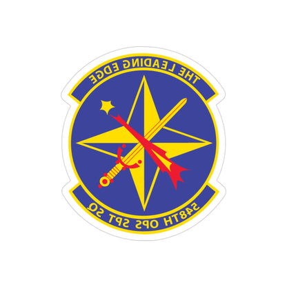 548th OPS SPT Sq (U.S. Air Force) REVERSE PRINT Transparent STICKER-3" × 3"-The Sticker Space