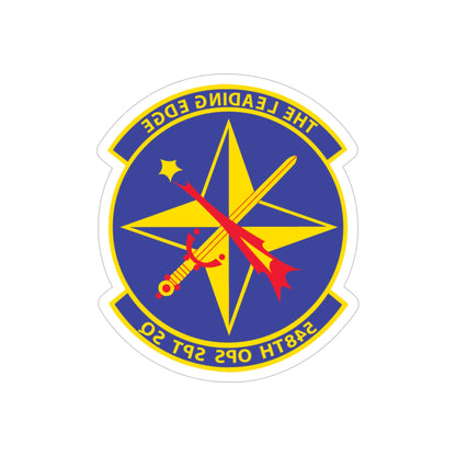 548th OPS SPT Sq (U.S. Air Force) REVERSE PRINT Transparent STICKER-5" × 5"-The Sticker Space