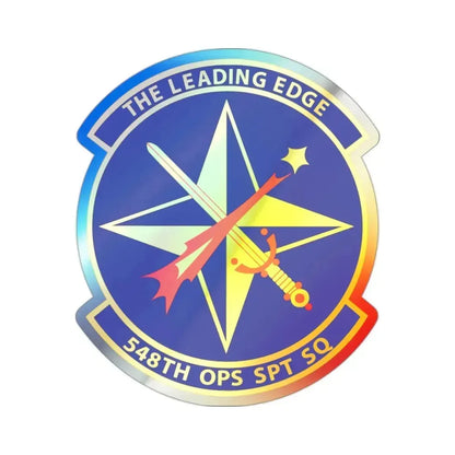 548th OPS SPT Sq (U.S. Air Force) Holographic STICKER Die-Cut Vinyl Decal 2 Inch Holographic - The Sticker Space